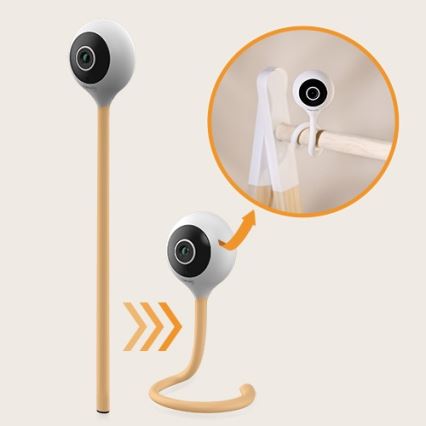 Lionelo - Monitor de bebé inteligente BABYLINE SMART Wi-Fi Branco