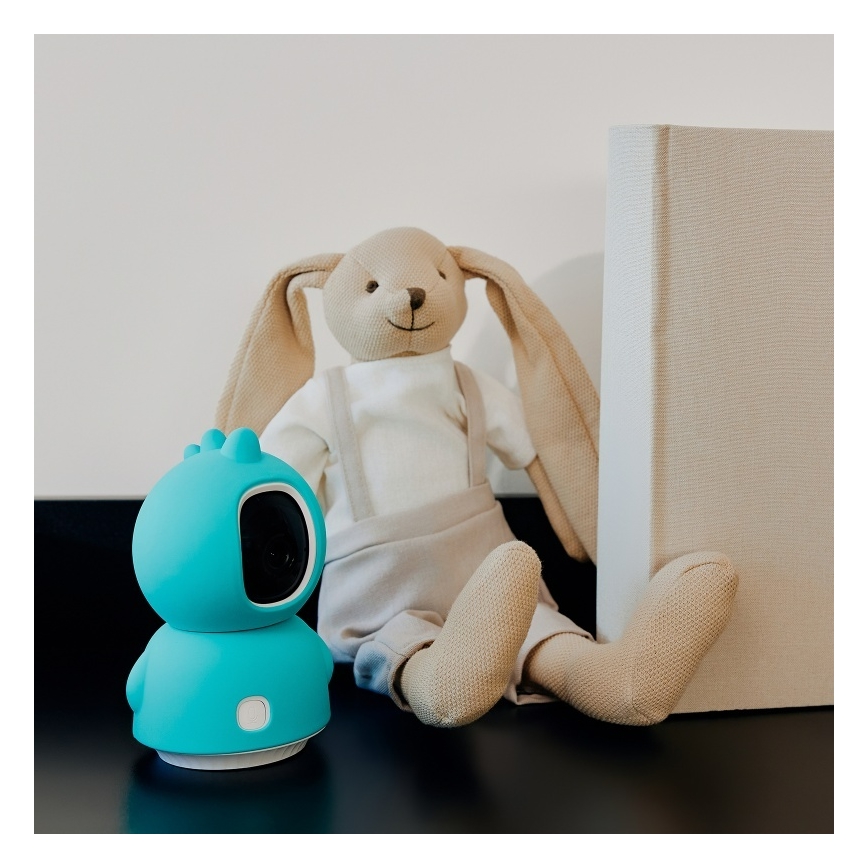 Lionelo - Monitor para bebé inteligente BABYLINE VIEW Wi-Fi 5V Branco