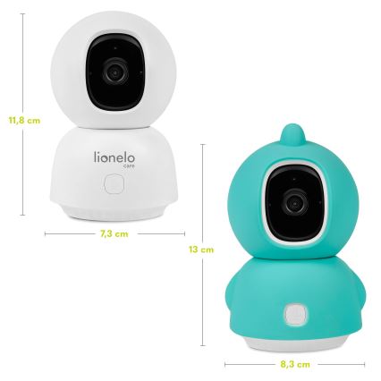 Lionelo - Monitor para bebé inteligente BABYLINE VIEW Wi-Fi 5V Branco