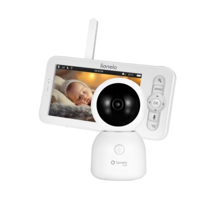 Lionelo - Monitor para bebé recarregável com ecrã BABYLINE 9.2 5V 3600 mAh