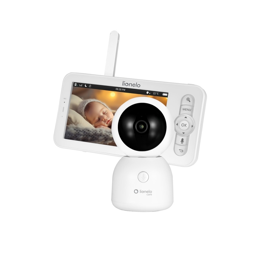 Lionelo - Monitor para bebé recarregável com ecrã BABYLINE 9.2 5V 3600 mAh