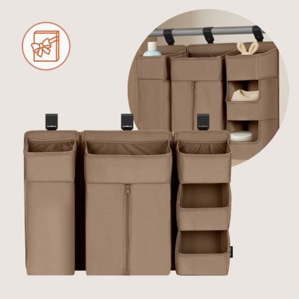 Lionelo - Organizador de berço 3 em 1 SIDEPOCKET Bege