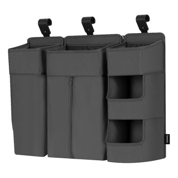 Lionelo - Organizador para berço 3 em 1 SIDEPOCKET Cinza