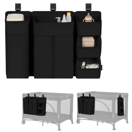 Lionelo - Organizador para berço 3 em 1 SIDEPOCKET Preto
