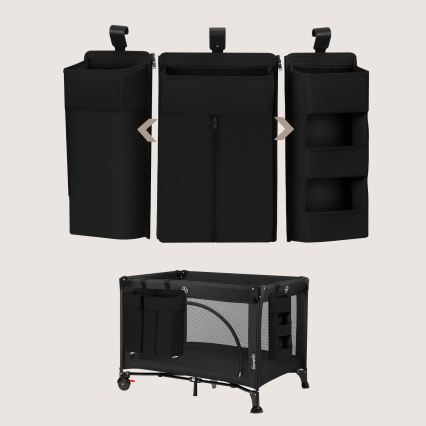 Lionelo - Organizador para berço 3 em 1 SIDEPOCKET Preto