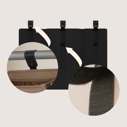 Lionelo - Organizador para berço 3 em 1 SIDEPOCKET Preto