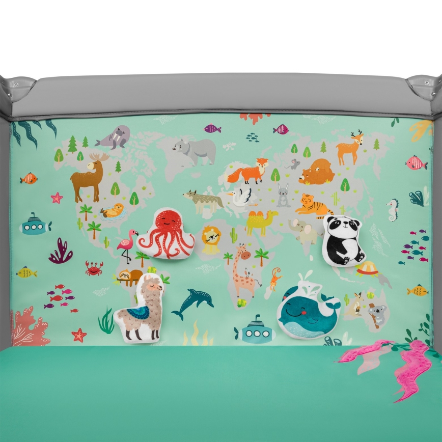 Lionelo - Parque de Brincar MILLE Cinzento e Verde