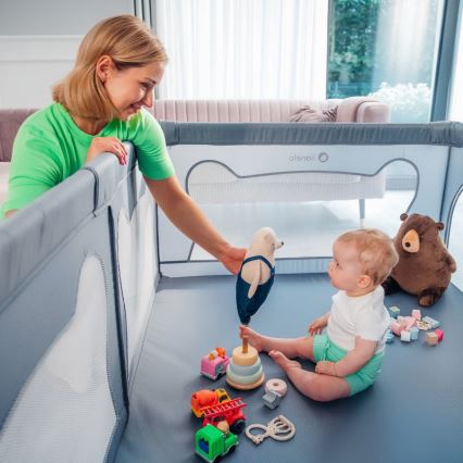 Lionelo - Parque infantil WILLOW cinzento