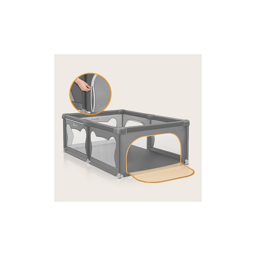 Lionelo - Parque infantil WILLOW cinzento