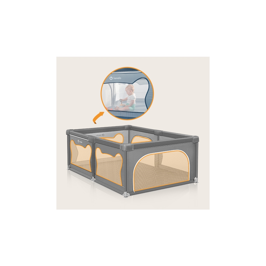 Lionelo - Parque infantil WILLOW cinzento