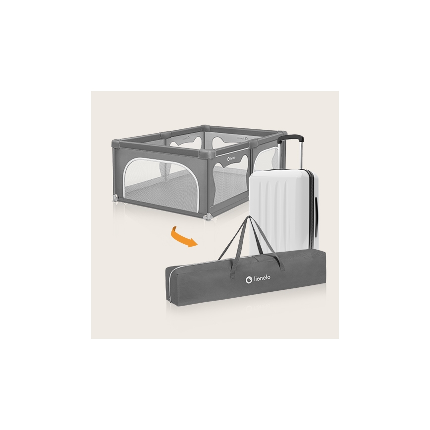 Lionelo - Parque infantil WILLOW cinzento