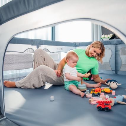 Lionelo - Parque infantil WILLOW XL cinzento