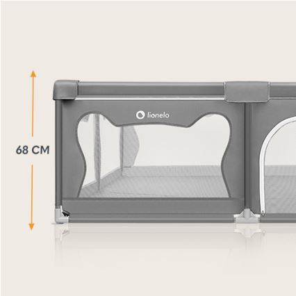 Lionelo - Parque infantil WILLOW XL cinzento