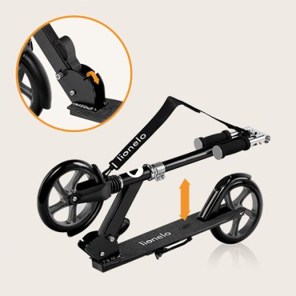 Lionelo - Patinete infantil LUCA preto