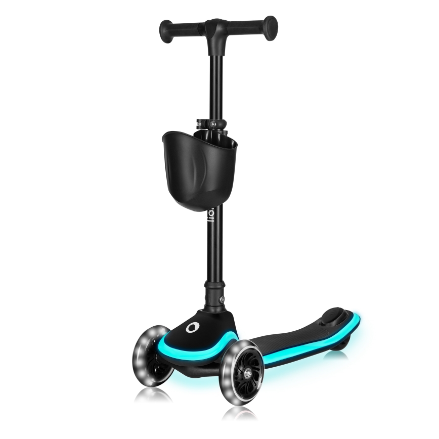 Lionelo - Patinete infantil MEY 3xAAA Preto Ônix