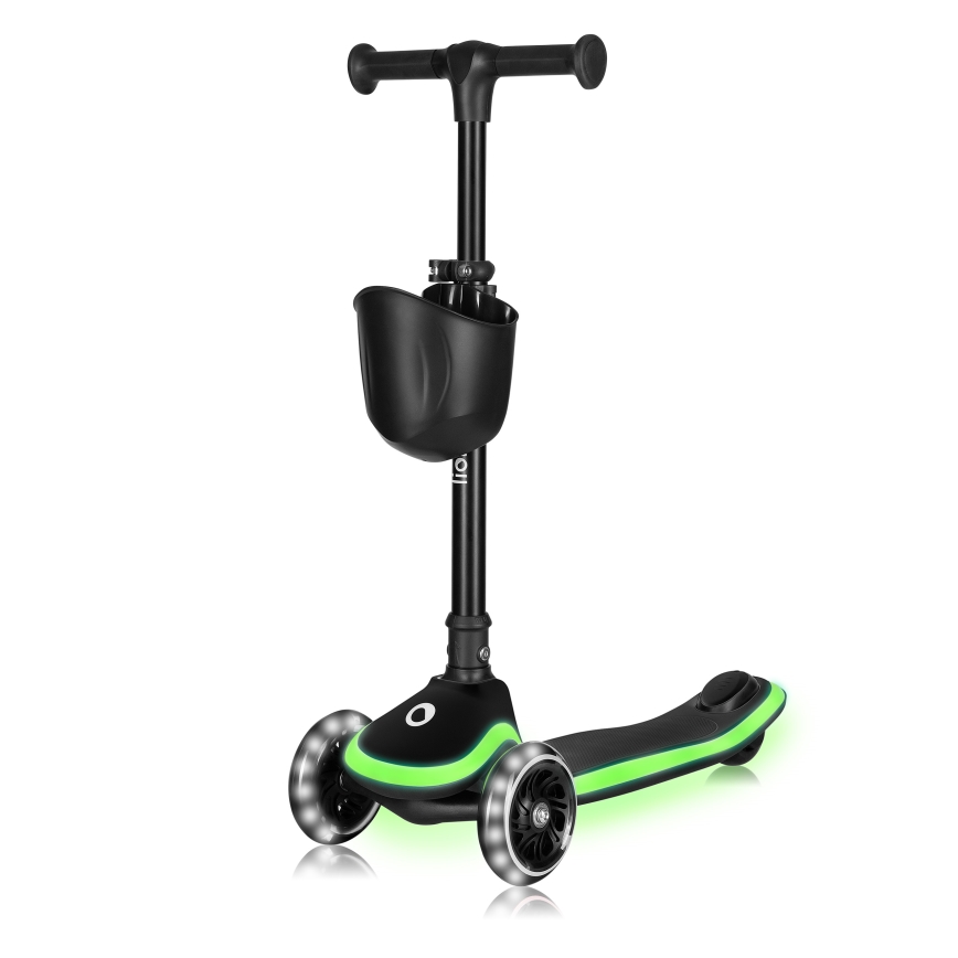 Lionelo - Patinete infantil MEY 3xAAA Preto Ônix