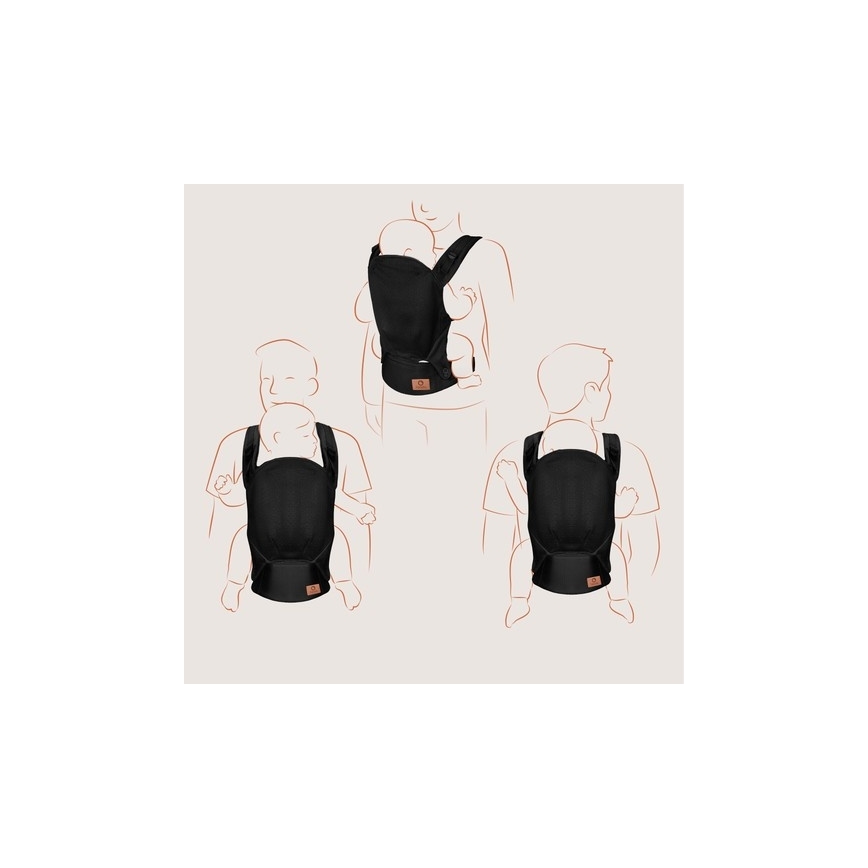 Lionelo - Porta-bebés MARGAREET Air Black