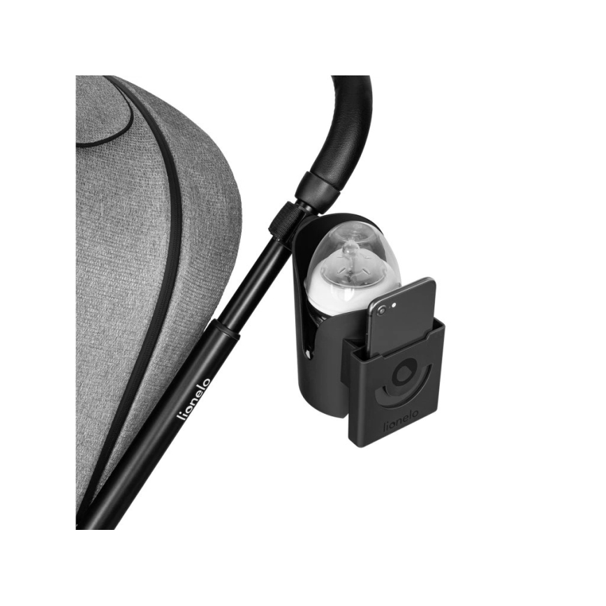 Lionelo - Porta-copos para carrinho de bebé OVE Black Onyx
