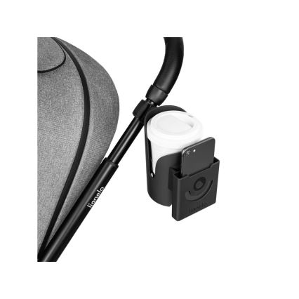 Lionelo - Suporte de bebidas para carrinho de bebé OVE Black Onyx