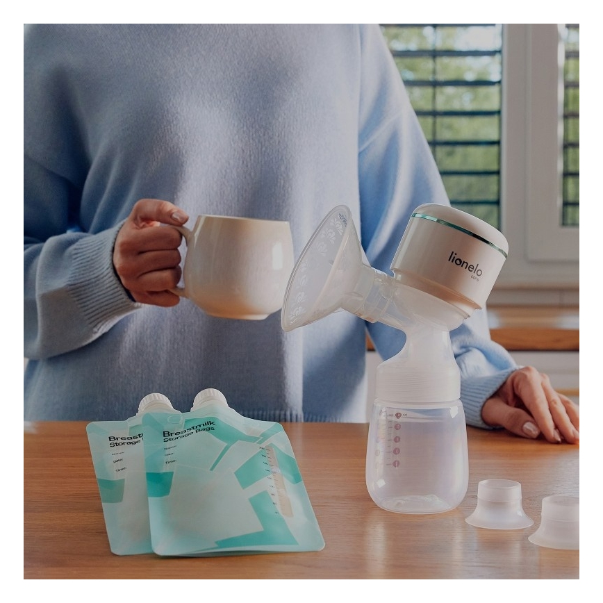 Lionelo - Bomba elétrica recarregável para extração de leite materno FIDI PLUS 5V 1200 mAh 180 ml