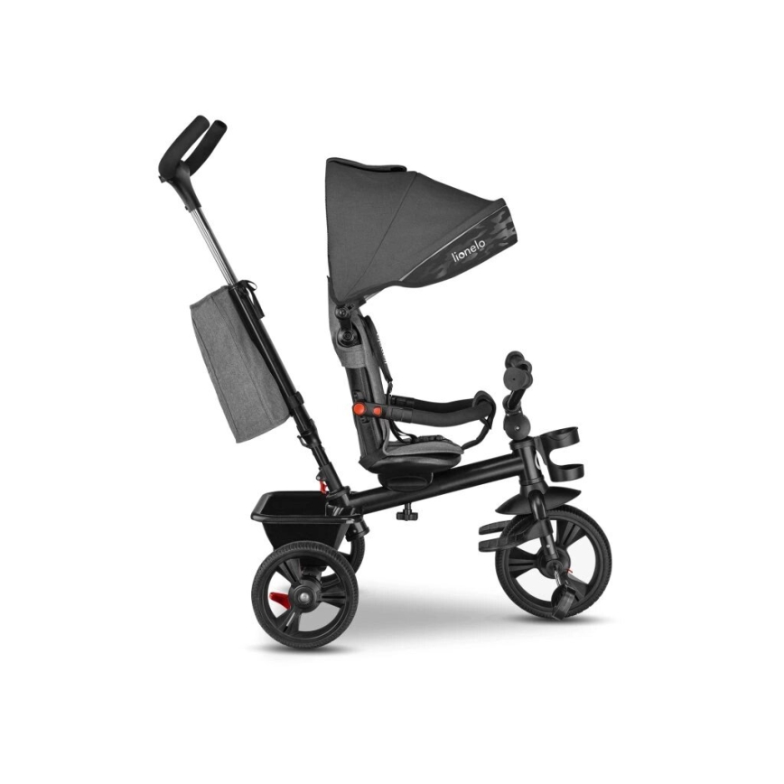 Lionelo - Triciclo infantil HAARI cinza/preto