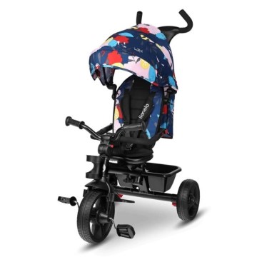 Lionelo - Triciclo infantil HAARI preto/multicolorido