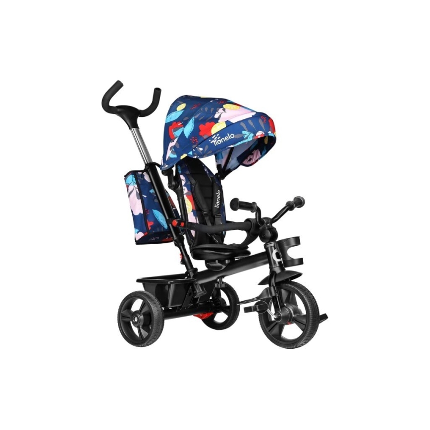 Lionelo - Triciclo infantil HAARI preto/multicolorido