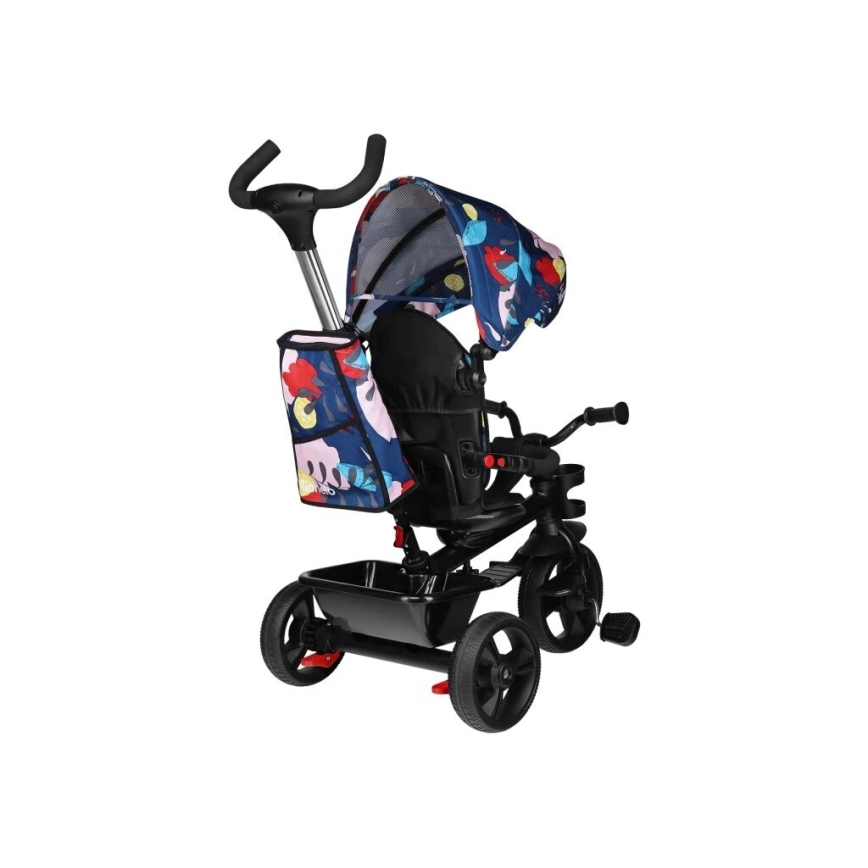 Lionelo - Triciclo infantil HAARI preto/multicolorido