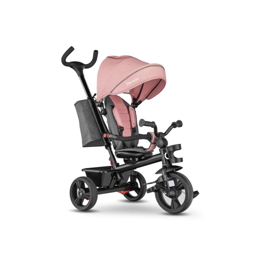 Lionelo - Triciclo infantil HAARI rosa/cinza