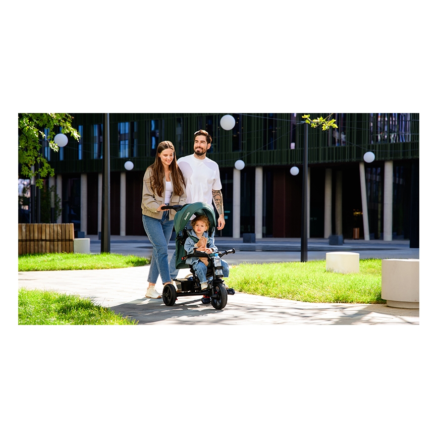 Lionelo - Triciclo infantil HAARI verde/preto