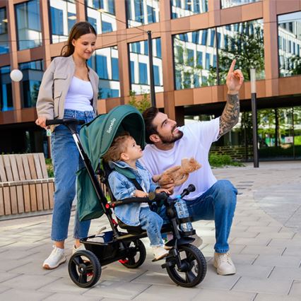 Lionelo - Triciclo infantil HAARI verde/preto