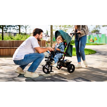 Lionelo - Triciclo infantil HAARI verde/preto