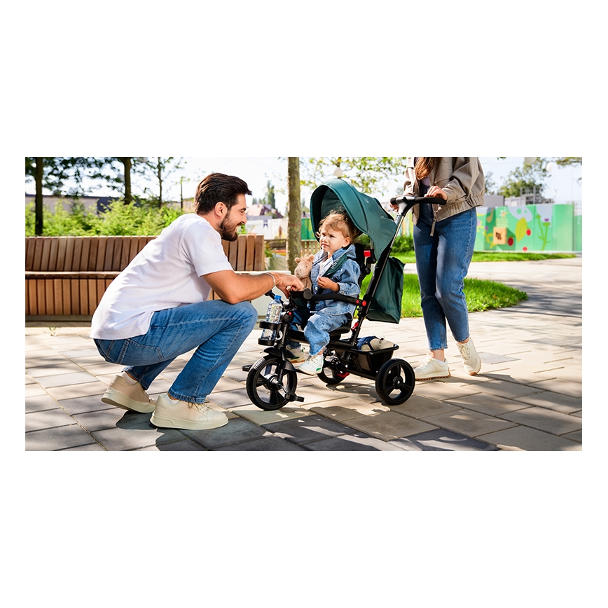 Lionelo - Triciclo infantil HAARI verde/preto