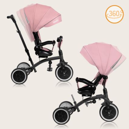 Lionelo - Triciclo infantil TRIS PLUS Pink Rose