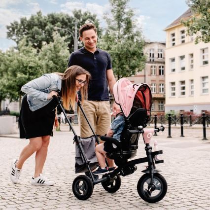 Lionelo - Triciclo infantil TRIS rosa/cinzento