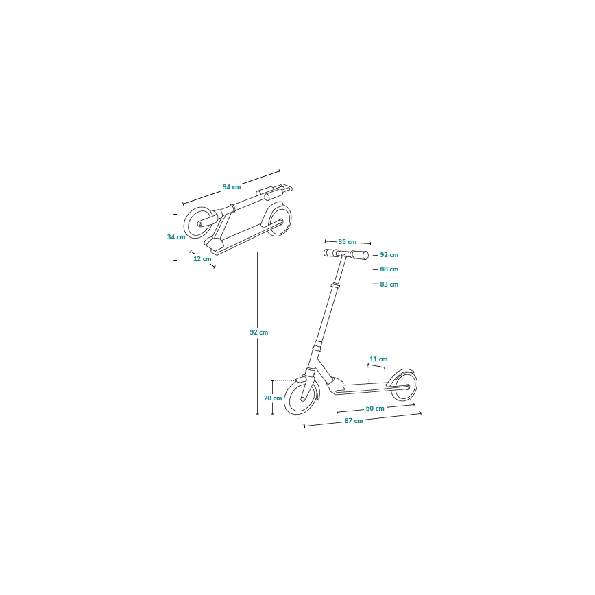 Lionelo - Trotinete de Criança LUCA preto