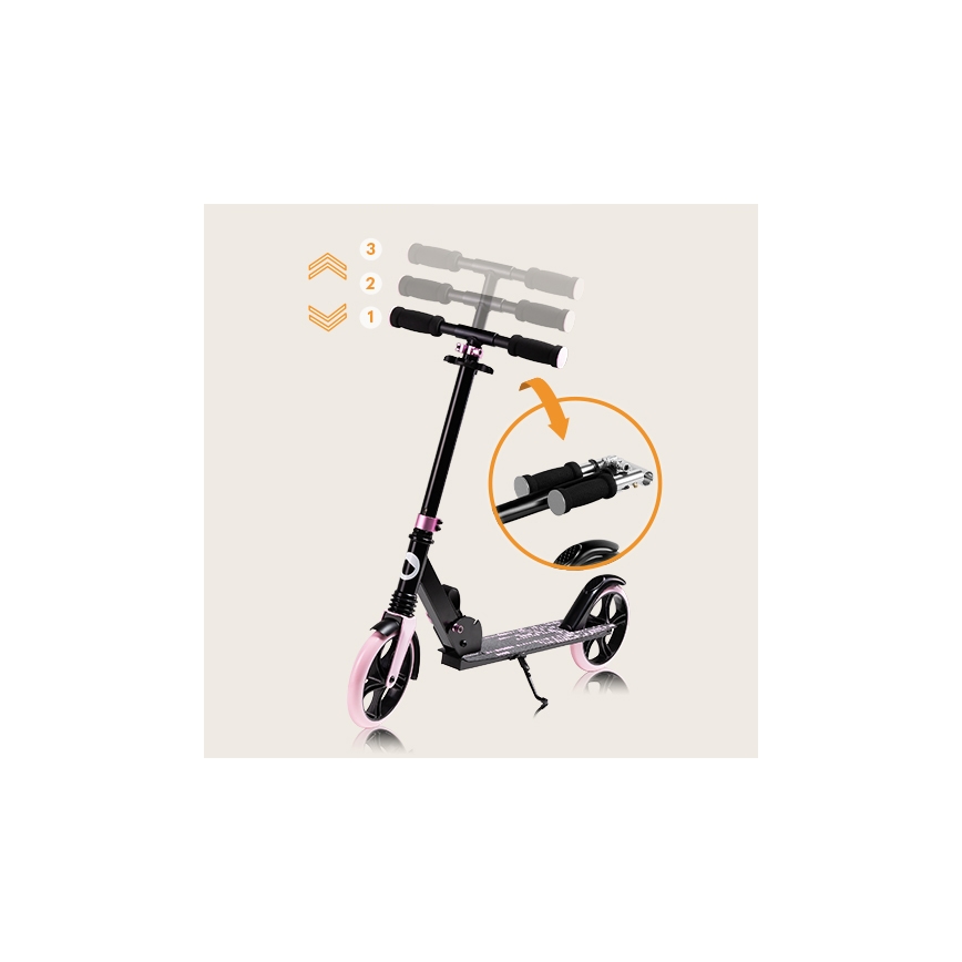 Lionelo - Trotinete de Criança LUCA preto/rosa