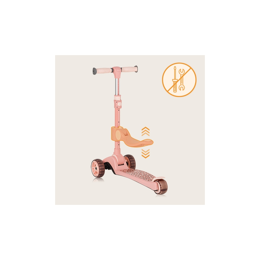 Lionelo - Trotinete infantil 2 em 1 FRANKY rosa