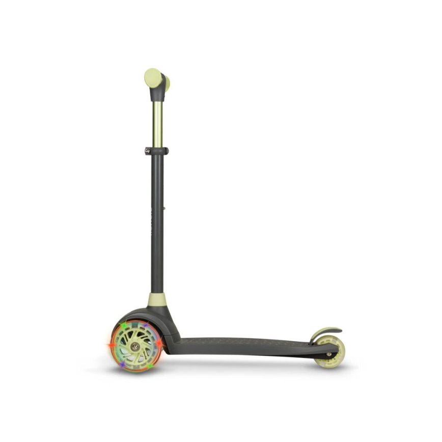 Lionelo - Trotinete infantil JESSY 3xAA cinzento/verde