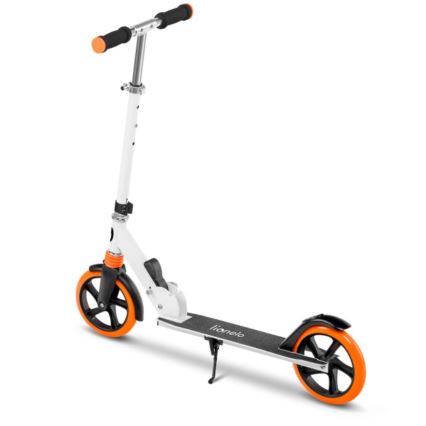 Lionelo - Trotinete infantil LUCA branco/laranja