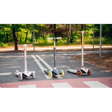 Lionelo - Trotinete para crianças JESSY 3xAA rosa