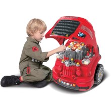 Loja de reparação automóvel infantil vermelha
