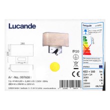 Lucande - Candeeiro de parede LED VIRVE 1XLED/13,4W/230V + 1xLED/3,4W/230V