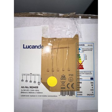 Lucande - Candelabro suspenso LED HAYLEY 5xLED/5W/230V