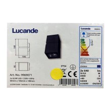 Lucande - Iluminação de parede exterior LED GABRIELA 2xLED/9,5W/230V IP54