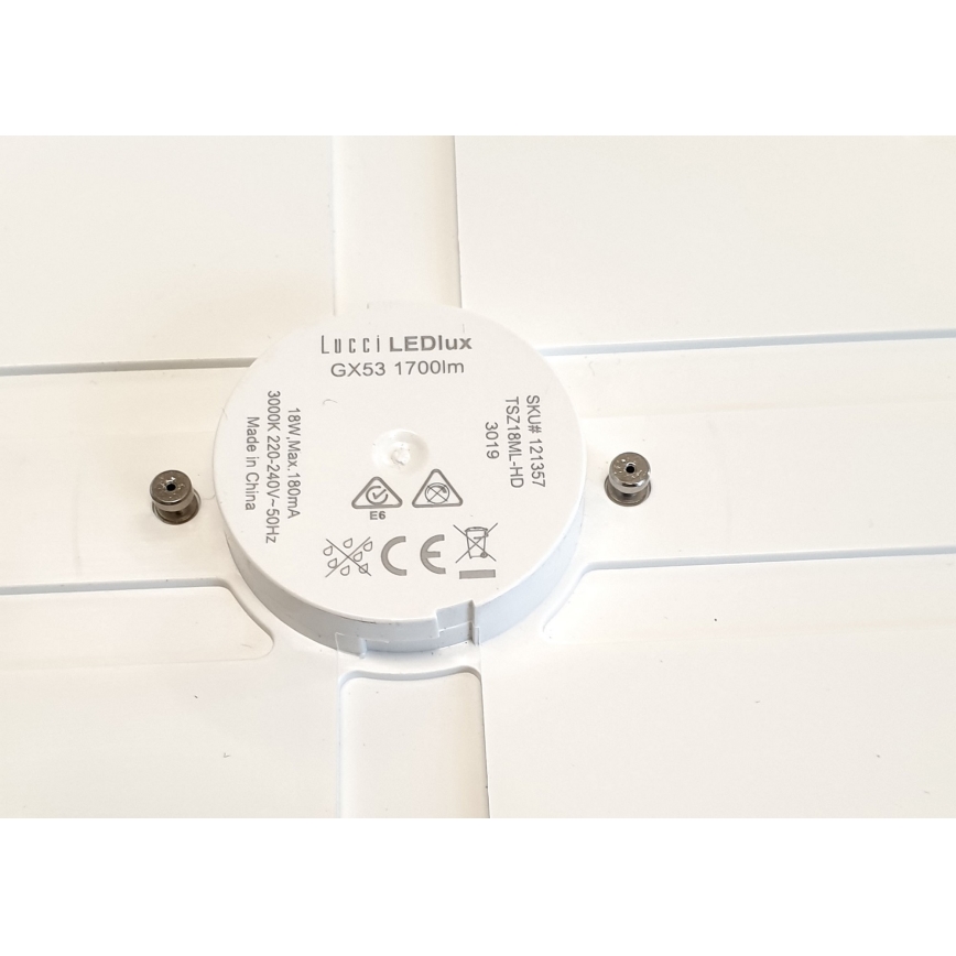 Lucci air 121357 - Iluminação de teto para ventoinha LED/18W/230V