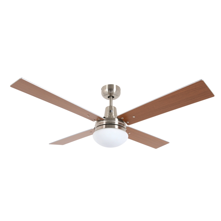 Lucci Air 210334 - Ventilador de teto AIRFUSION QUEST 1xE27/60W/230V madeira/cromado fosco + comando à distância