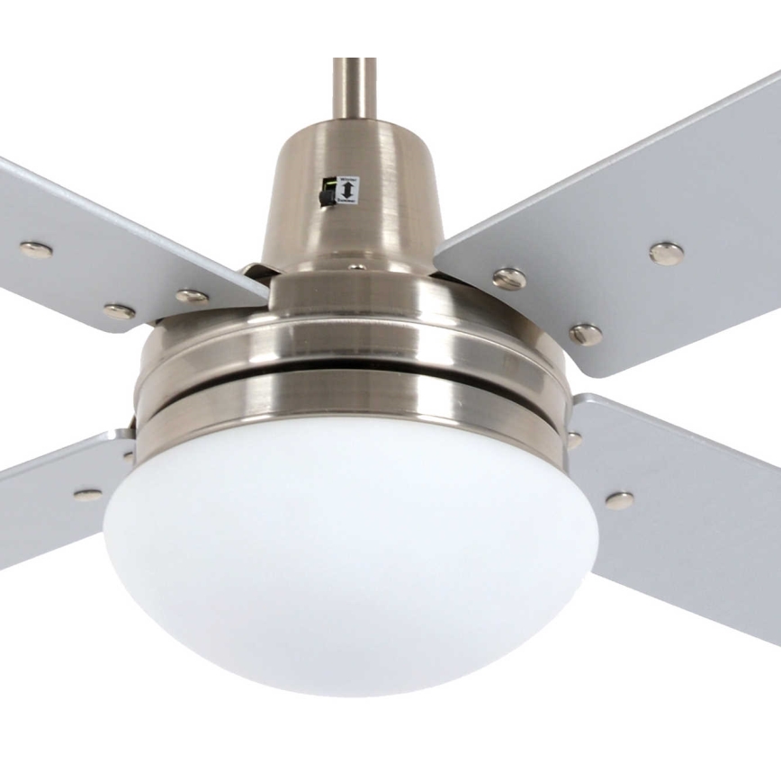 Lucci Air 210334 - Ventilador de teto AIRFUSION QUEST 1xE27/60W/230V madeira/cromado fosco + comando à distância