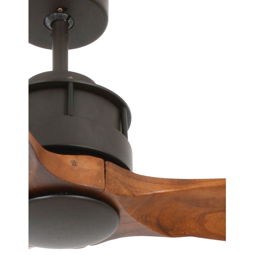 Lucci air 210507 - Ventilador de teto AIRFUSION AKMANI em paulownia/preto + controlo remoto