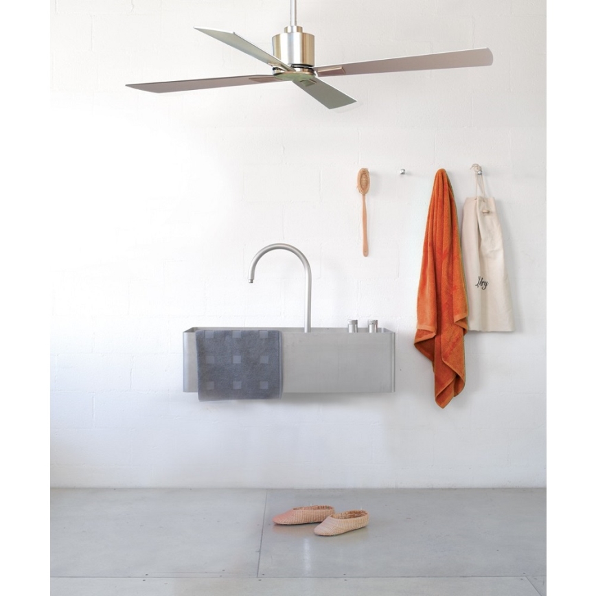 Lucci Air 210520 - Ventilador de teto AIRFUSION CLIMATE madeira/cromado fosco + controlo remoto